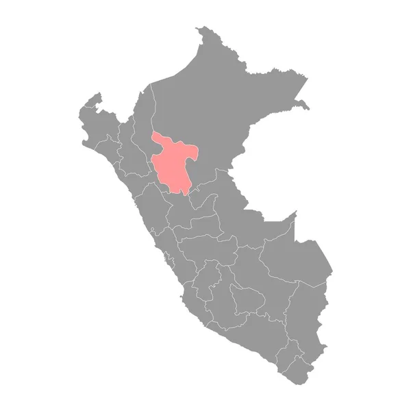 San Martin Karte Region Peru Vektorillustration — Stockvektor