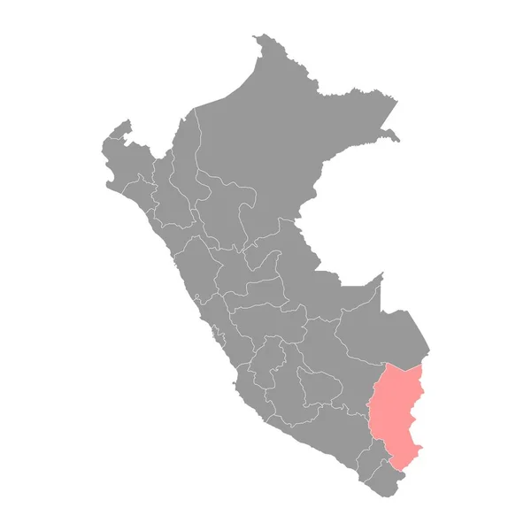 ペルーの地域のプノ地図 ベクターイラスト — ストックベクタ