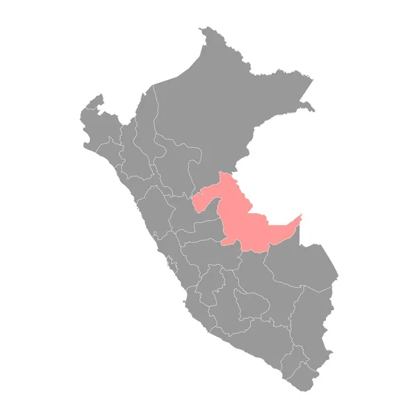 Ucayali Map Region Peru Vector Illustration — Stock Vector