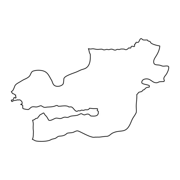 Mapa Provincie Kocaeli Správní Divize Turecka Vektorová Ilustrace — Stockový vektor