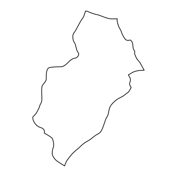 Carte Province Kirikkale Divisions Administratives Turquie Illustration Vectorielle — Image vectorielle