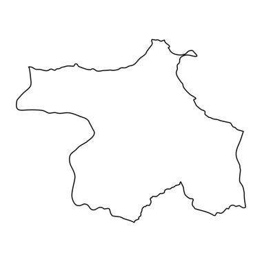 Sinop ilçe haritası, Türkiye idari bölümleri. Vektör illüstrasyonu.