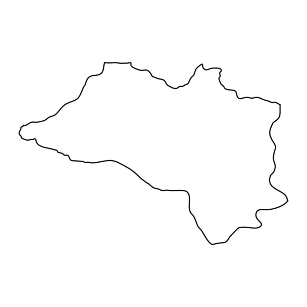 Karte Der Provinz Ordu Verwaltungseinheiten Der Türkei Vektorillustration — Stockvektor