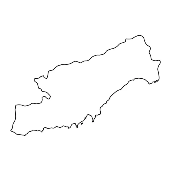 Mapa Prowincji Mersin Podział Administracyjny Turcji Ilustracja Wektora — Wektor stockowy
