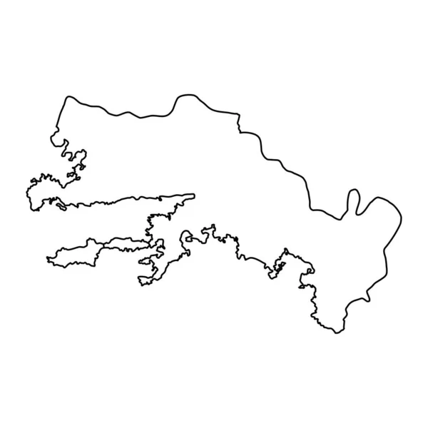Carte Province Mugla Divisions Administratives Turquie Illustration Vectorielle — Image vectorielle