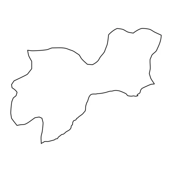 Carte Province Tekirdag Divisions Administratives Turquie Illustration Vectorielle — Image vectorielle