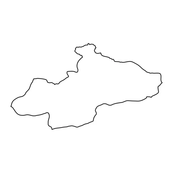 Tokat Mapa Província Divisões Administrativas Turquia Ilustração Vetorial — Vetor de Stock