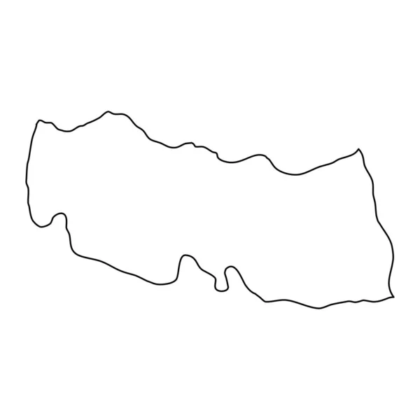Mapa Provincie Trabzon Správní Divize Turecka Vektorová Ilustrace — Stockový vektor