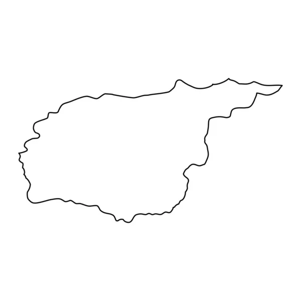 Mapa Prowincji Tunceli Podział Administracyjny Turcji Ilustracja Wektora — Wektor stockowy