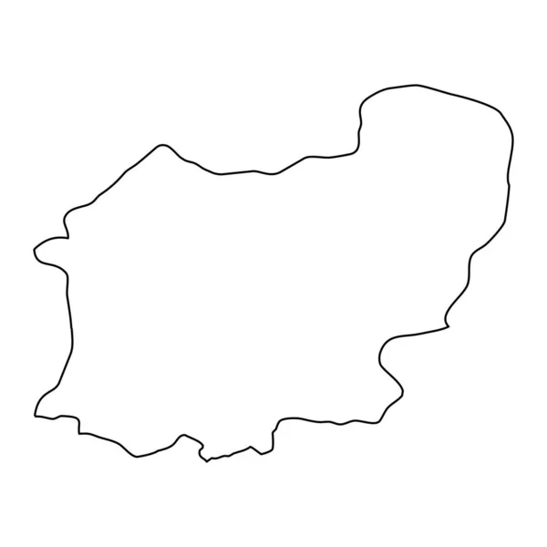 Carte Province Usak Divisions Administratives Turquie Illustration Vectorielle — Image vectorielle