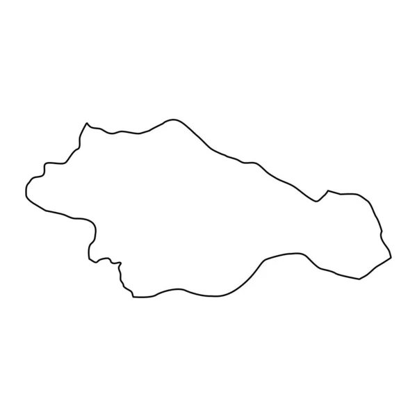 Carte Province Siirt Divisions Administratives Turquie Illustration Vectorielle — Image vectorielle