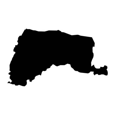 Yunlin ilçe haritası, Çin Cumhuriyeti, Tayvan. Vektör illüstrasyonu.