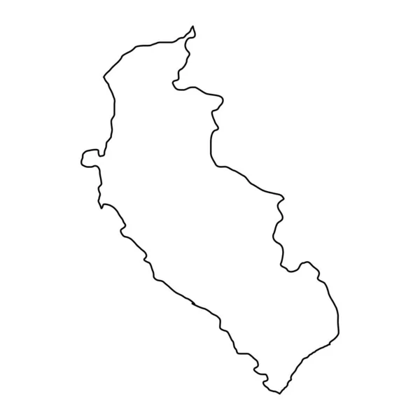 Mappa Ica Regione Perù Illustrazione Vettoriale — Vettoriale Stock