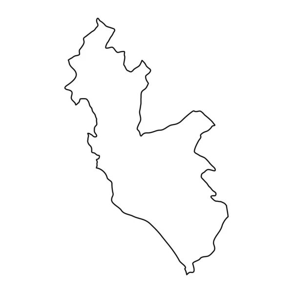 Lima Provincie Kaart Regio Peru Vector Illustratie — Stockvector