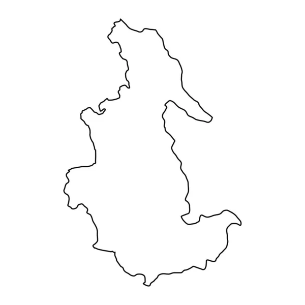 Χάρτης Ayacucho Περιοχή Περού Εικονογράφηση Διανύσματος — Διανυσματικό Αρχείο