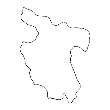 San Martin haritası, Peru bölgesi. Vektör İllüstrasyonu.