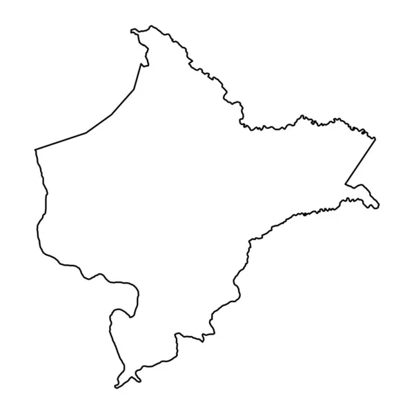 Loreto Map Region Peru Vector Illustration — Stock Vector