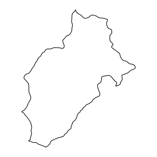 Mapa Moquegua Región Perú Ilustración Vectorial — Archivo Imágenes Vectoriales