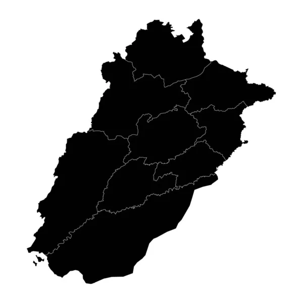 Mapa Província Punjab Província Paquistão Ilustração Vetorial —  Vetores de Stock