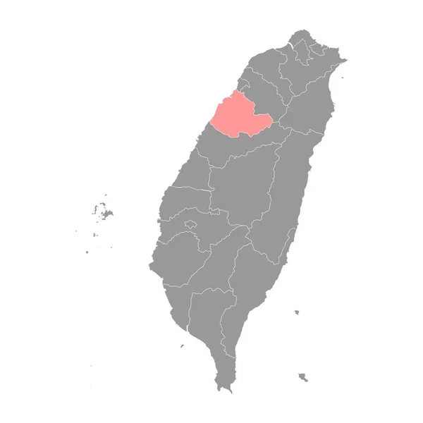 Mapa Del Condado Miaoli Condado República China Taiwán Ilustración Vectorial — Archivo Imágenes Vectoriales