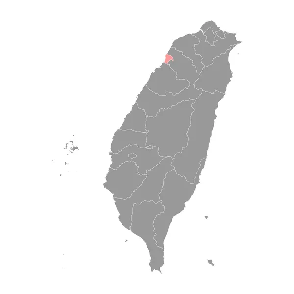 Mapa Del Condado Hsinchu Condado República China Taiwán Ilustración Vectorial — Archivo Imágenes Vectoriales