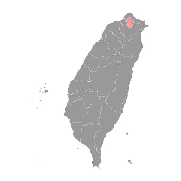 Tchaj Pej Mapa Města Zvláštní Obec Čínské Republiky Tchaj Wan — Stockový vektor