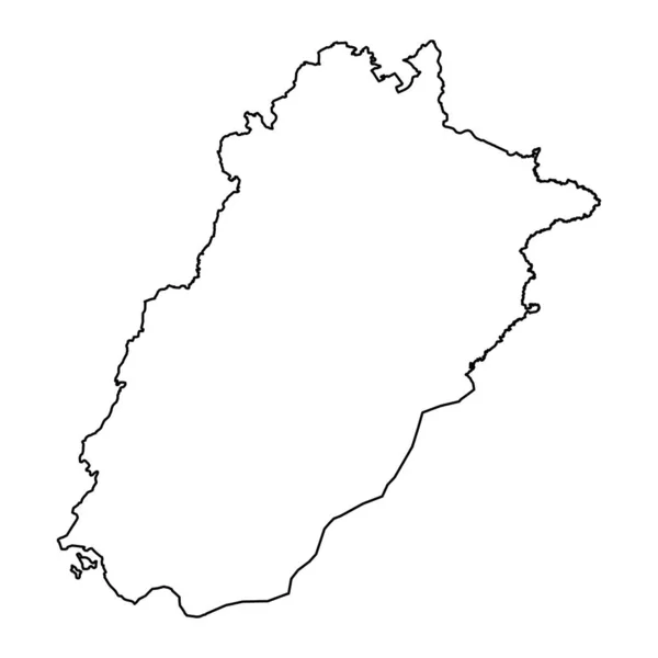 Mapa Província Punjab Província Paquistão Ilustração Vetorial —  Vetores de Stock