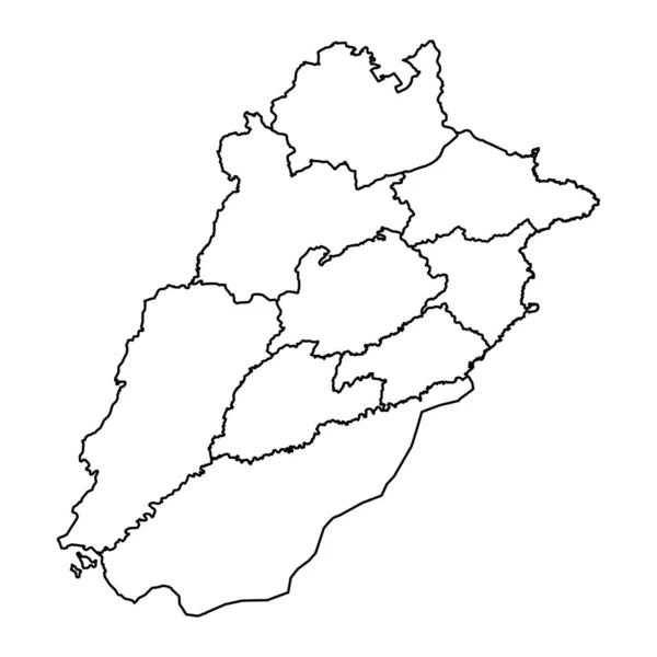 Χάρτης Επαρχίας Πουντζάμπ Επαρχία Πακιστάν Εικονογράφηση Διανύσματος — Διανυσματικό Αρχείο