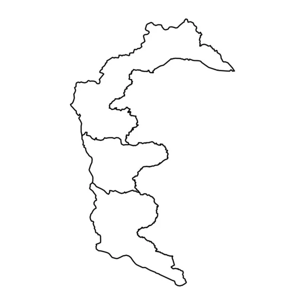 Karte Der Region Azad Kaschmir Verwaltungsgebiet Pakistans Vektorillustration — Stockvektor