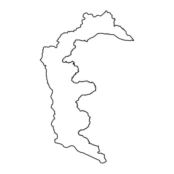 Azad Kashmir Region Map Administrative Territory Pakistan Vector Illustration — Stock Vector