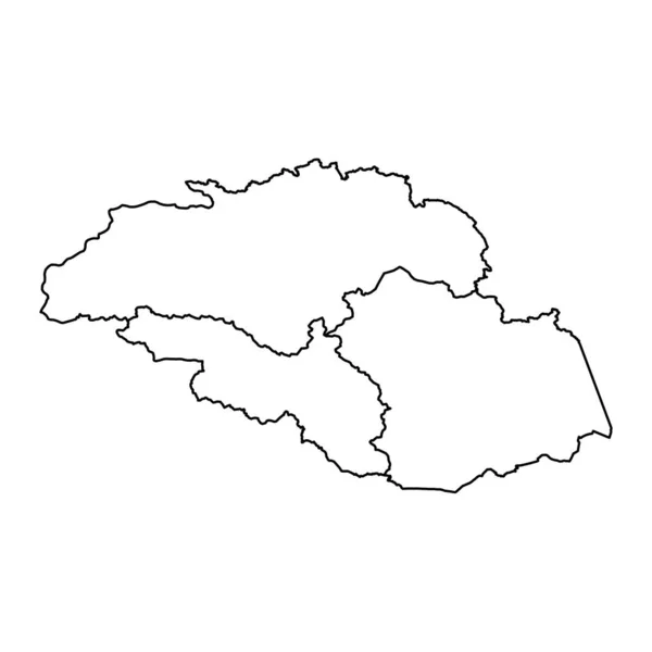 Карта Регіону Гілгіт Бальтаністан Адміністративна Територія Пакистану Векторні Ілюстрації — стоковий вектор