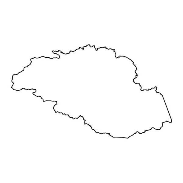 Mapa Región Gilgit Territorio Administrativo Pakistán Ilustración Vectorial — Archivo Imágenes Vectoriales