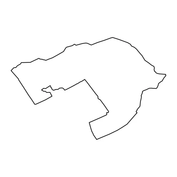 Peta Wilayah Ibukota Islamabad Wilayah Federal Pakistan Ilustrasi Vektor - Stok Vektor