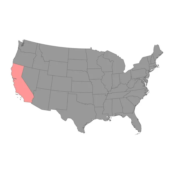 カリフォルニア州の地図だ ベクターイラスト — ストックベクタ