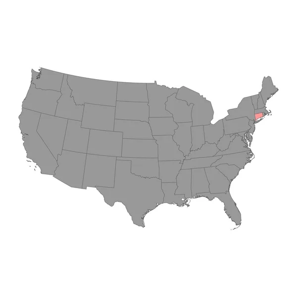 Mapa Del Estado Connecticut Ilustración Vectorial — Vector de stock