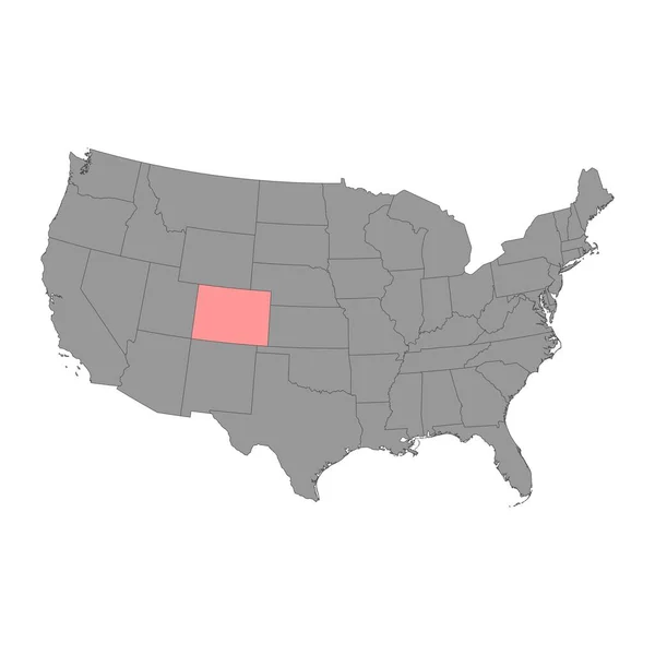Карта Штату Колорадо Приклад Вектора — стоковий вектор