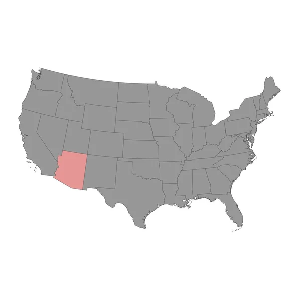 Arizona Eyalet Haritası Vektör Illüstrasyonu — Stok Vektör