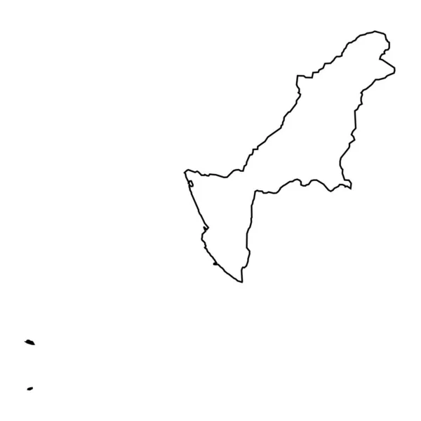 Mapa Kaohsiung Specjalna Gmina Republiki Chińskiej Tajwan Ilustracja Wektora — Wektor stockowy