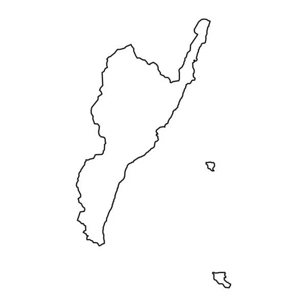 台東県の地図 台湾の郡 ベクターイラスト — ストックベクタ