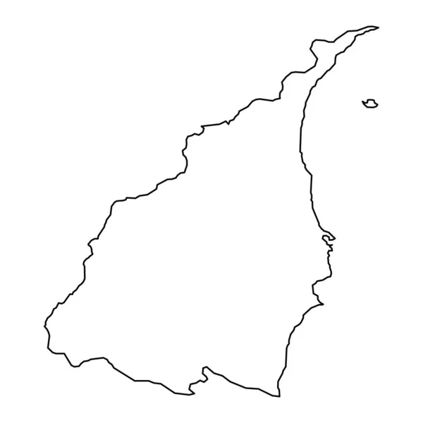Carte Comté Yilan Comté République Chine Taiwan Illustration Vectorielle — Image vectorielle