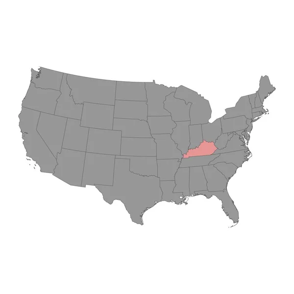 Mapa Stanu Kentucky Ilustracja Wektora — Wektor stockowy