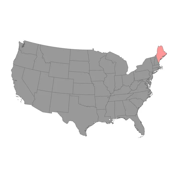 Mapa Estatal Maine Ilustración Vectorial — Vector de stock