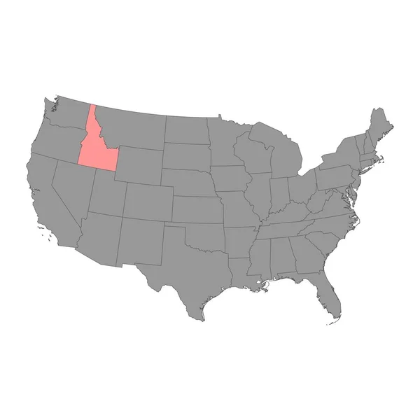 Mapa Estado Idaho Ilustração Vetorial — Vetor de Stock