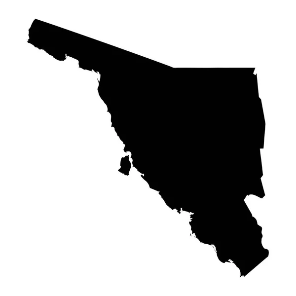 ソノラ州の地図 メキシコの行政区画 ベクターイラスト — ストックベクタ