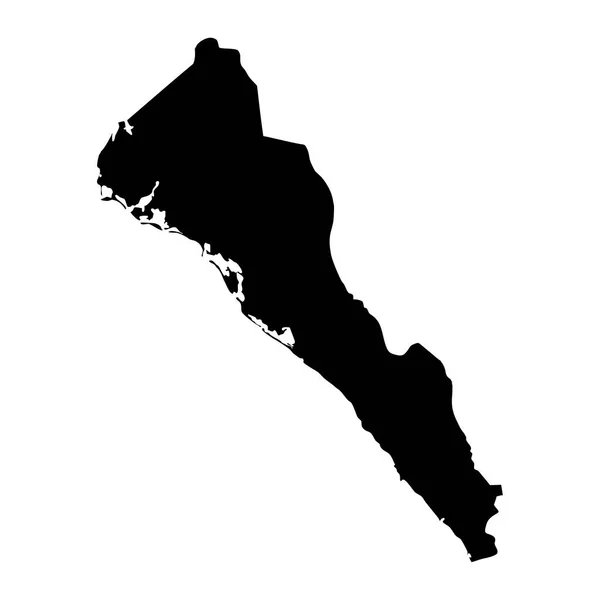 Sinaloa Eyalet Haritası Meksika Nın Idari Bölümü Vektör Illüstrasyonu — Stok Vektör