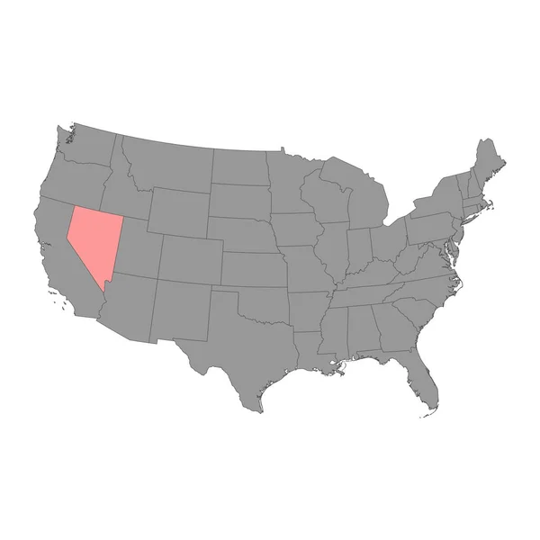 Mapa Del Estado Nevada Ilustración Vectorial — Archivo Imágenes Vectoriales