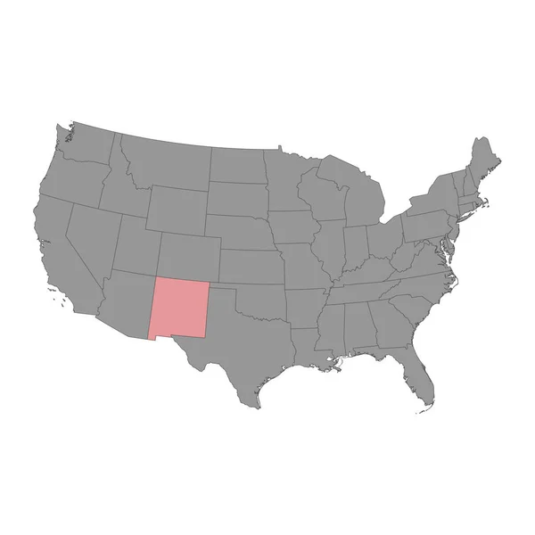 New Mexicos Delstatskarta Vektorillustration — Stock vektor