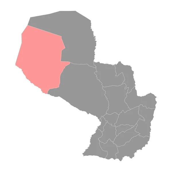Mappa Del Dipartimento Boqueron Dipartimento Del Paraguay Illustrazione Vettoriale — Vettoriale Stock