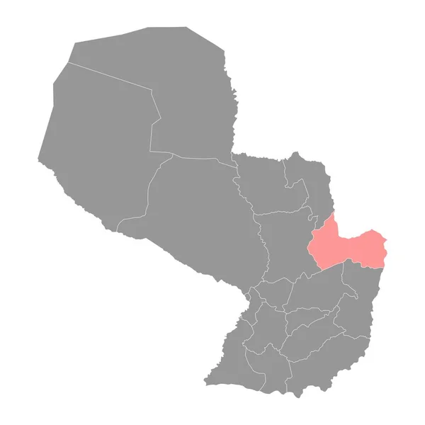 パラグアイのカニンディユ県の地図 ベクターイラスト — ストックベクタ