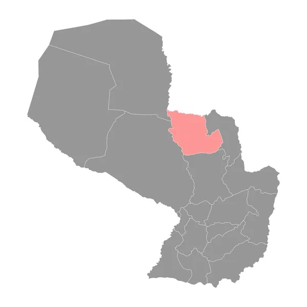概念部門の地図 パラグアイの部門 ベクターイラスト — ストックベクタ